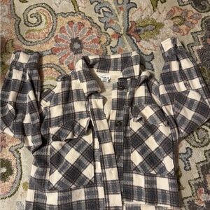 For the republic Plaid Button-Up Shirt Jacket